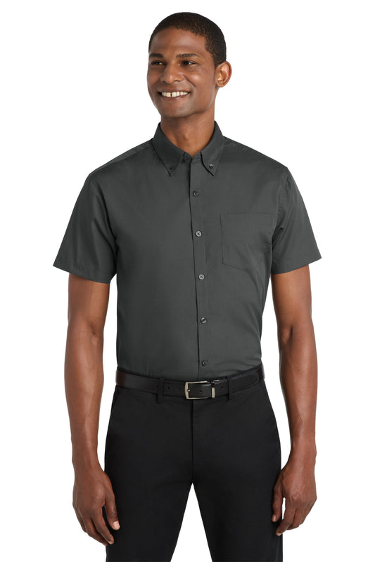 Port Authority ® Short Sleeve Carefree Poplin Shirt. W101