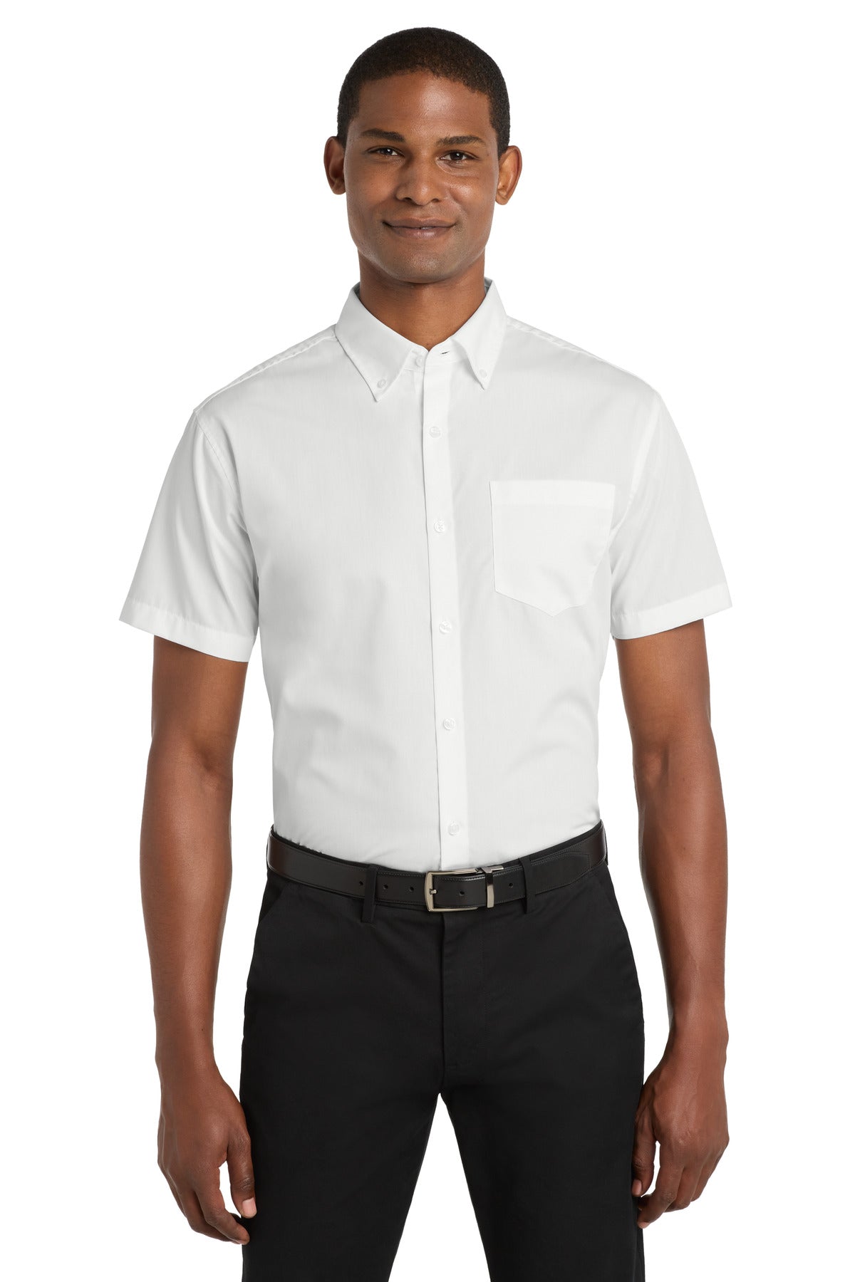 Port Authority ® Short Sleeve Carefree Poplin Shirt. W101
